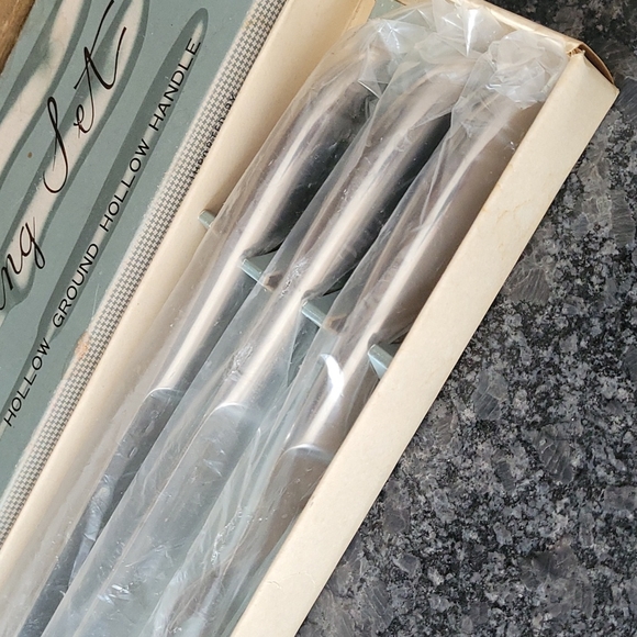 NIB - Vintage Stainless Steel 3 Piece Carving Set - Picture 8 of 10